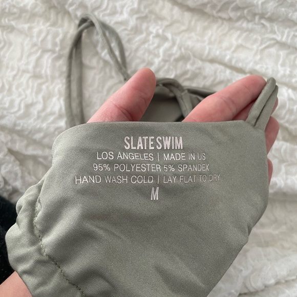 SLATE SWIM minimal triangle bralette style bikini top - Picture 3 of 4